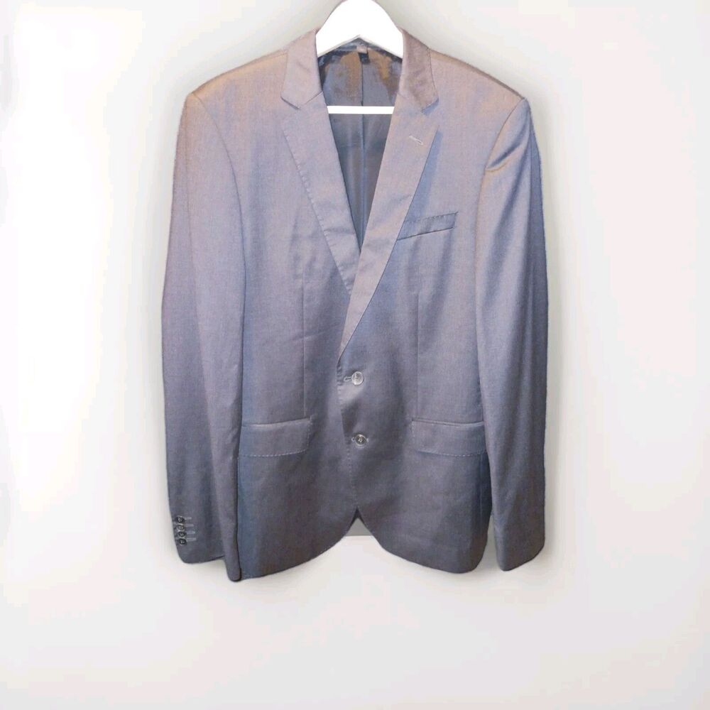 Hugo Boss Men's Super 120 Trabaldo‎ Togna Black Blazer Size 40L 100% Virgin Wool